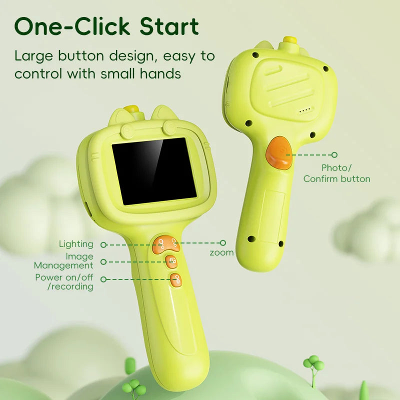 Kid Endoscope Camera 2.4-Inch Display 1080P HD Probe with LED Kids Exploration Endoscope Tool for Indoor/Outdoor Children'S Gift