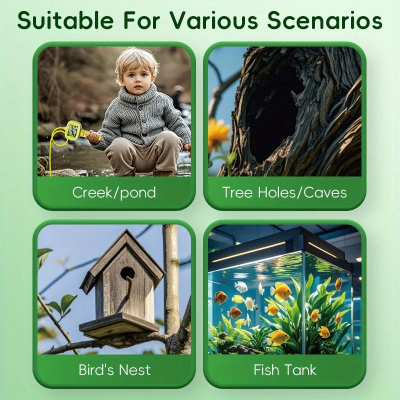 Kid Endoscope Camera 2.4-Inch Display 1080P HD Probe with LED Kids Exploration Endoscope Tool for Indoor/Outdoor Children'S Gift