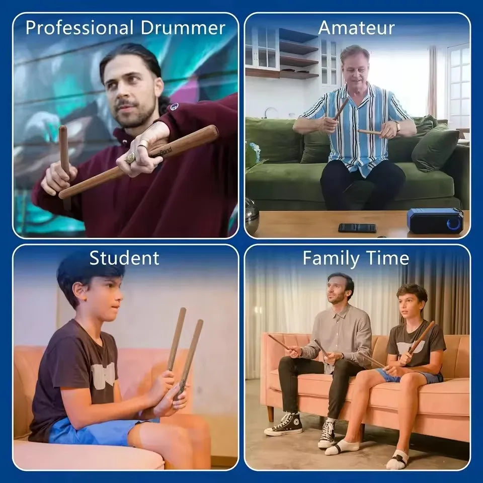 Aeroband Pocketdrum 2 MAX, Somatosensory Digital Electronic Drumsticks Set with Drumsticks, Foot Pedals, and Bluetooth Adapter