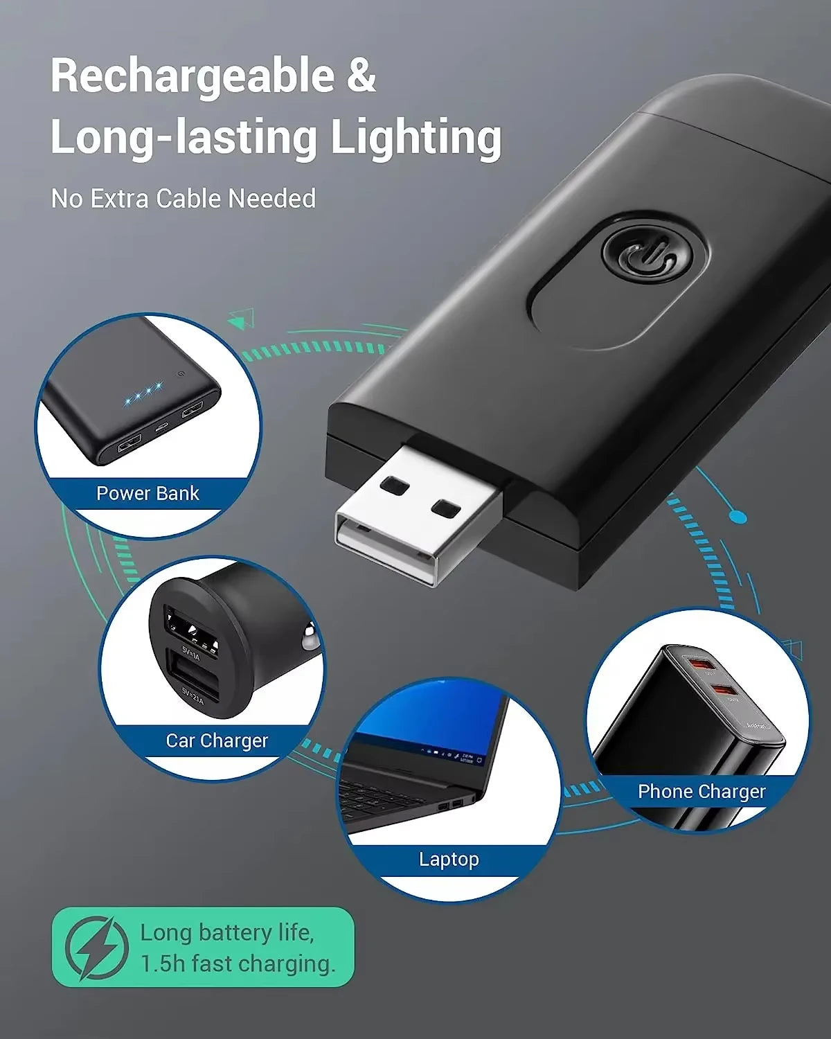 Reading Book Light Portable USB Rechargeable Book Clip Light Bookmark Light Tri Color Warm Eye Protection Adjustable Light