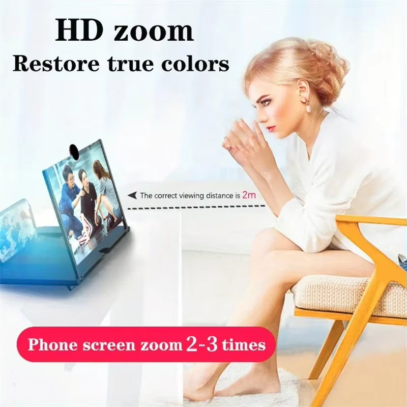 Multi-Functional HD Amplifier 10/12 Inch Mobile Phone Screen Amplifier HD Screen Magnifying Glass Anti-Blue Light Eye Protection